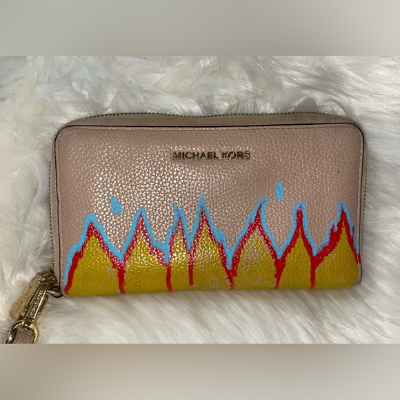 Custom Michael Kors Colorful Flame Wallet - Picture 1 of 3